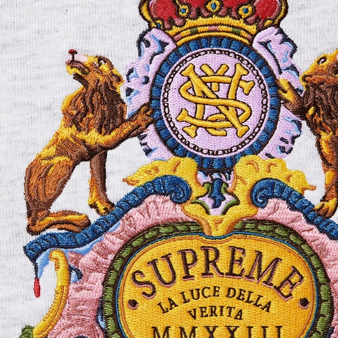 Supreme Crest Crewneck - Ash Grey