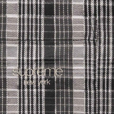 Supreme Metallic Plaid S/S Shirt - Black