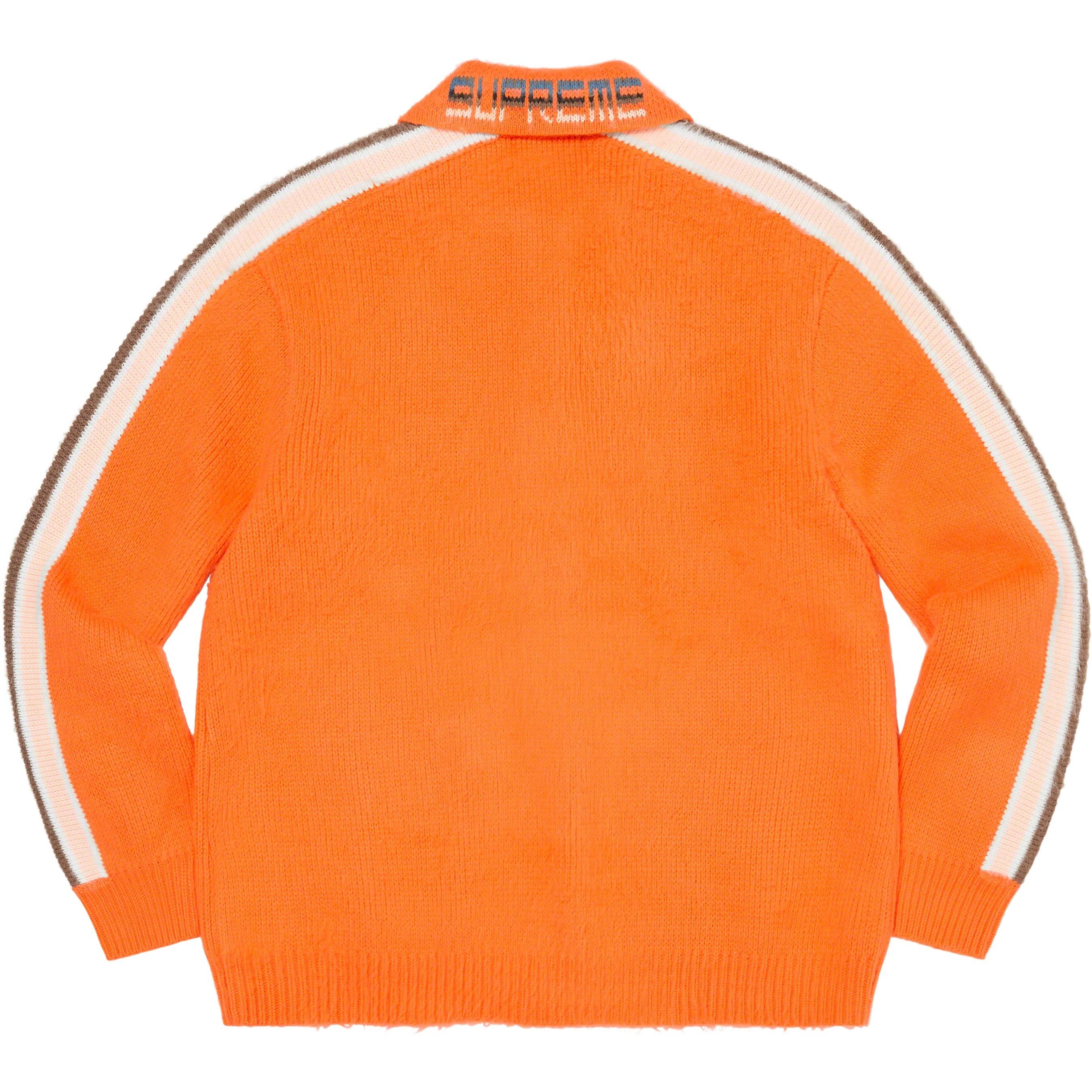 Supreme Sleeve Stripe Zip Up Sweater (SS23) - Orange - $188