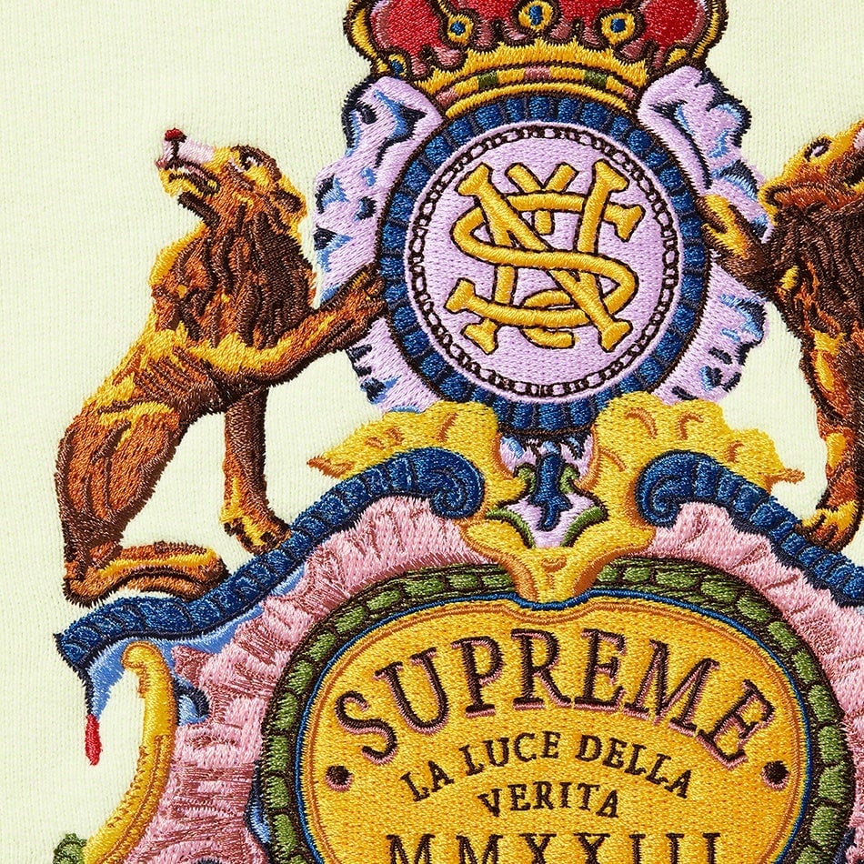 Supreme Crest Crewneck (SS23) - Light Green - $158