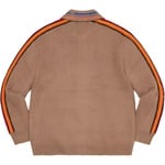 Supreme Sleeve Stripe Zip Up Sweater (SS23) - Dusty Brown