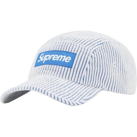 Supreme 2-Tone Corduroy Camp Cap - White