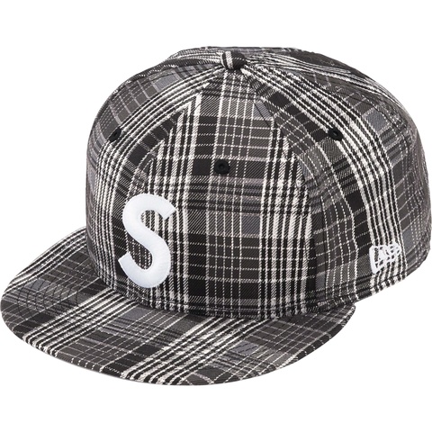 Supreme Metallic Plaid S Logo New Era® - Black