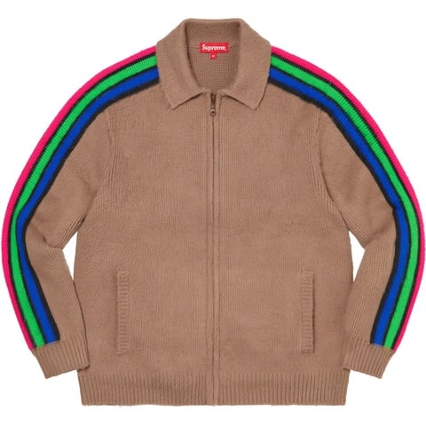 Sleeve Stripe Zip Up Sweater - spring/summer 2023 - Supreme
