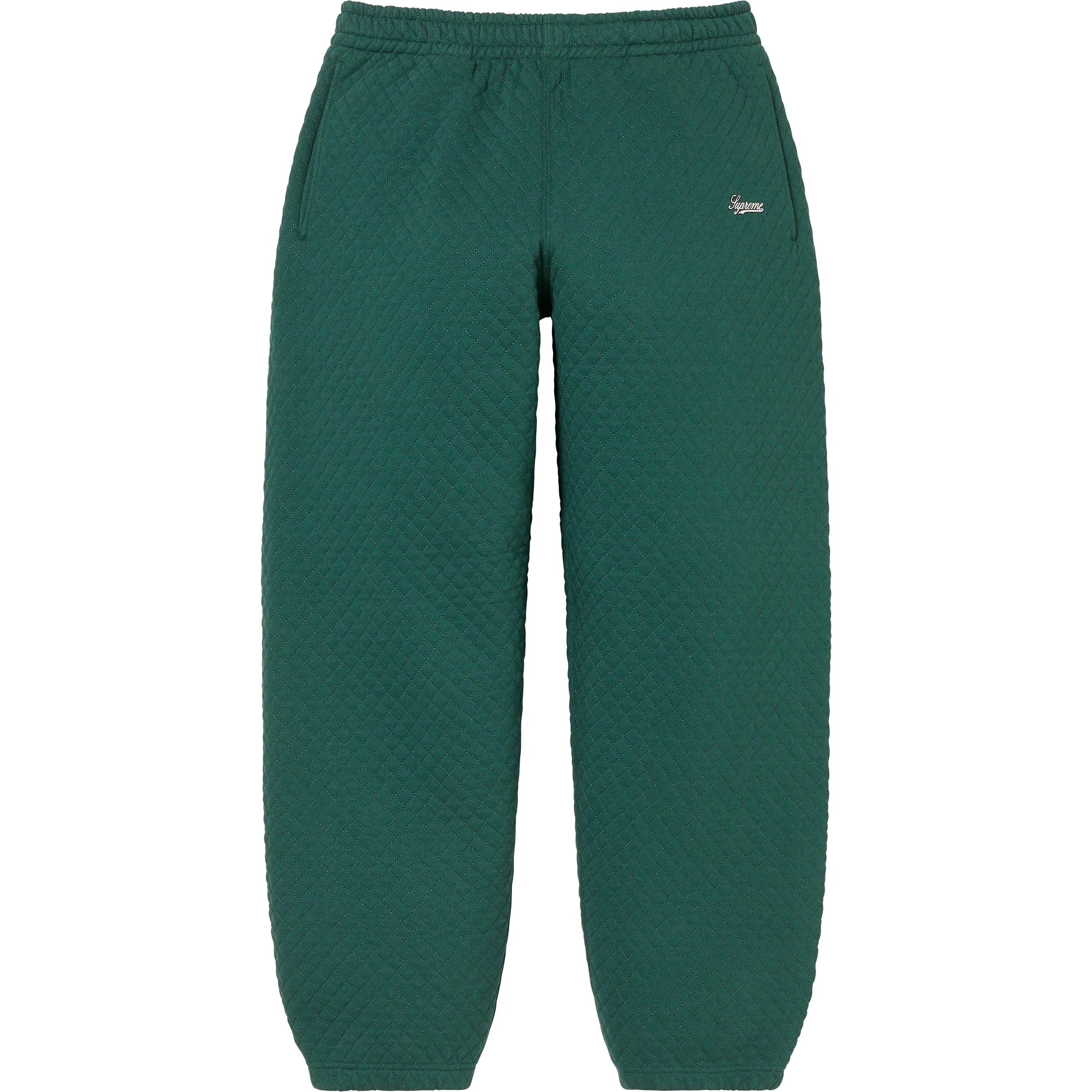 Supreme Micro Quilted Sweatpant (SS23) - Dark Pine - $168