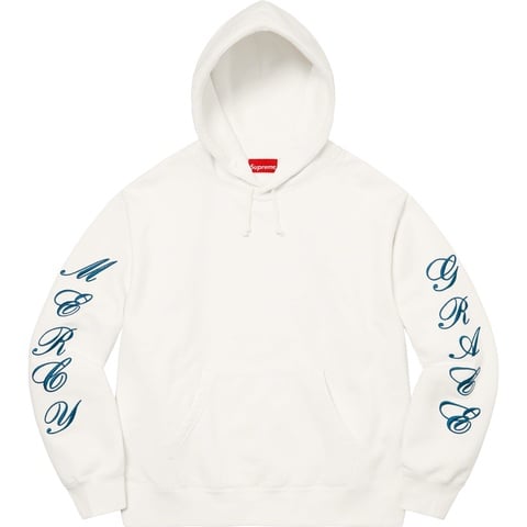 Supreme Patches Spiral Hooded Sweatshirt - White