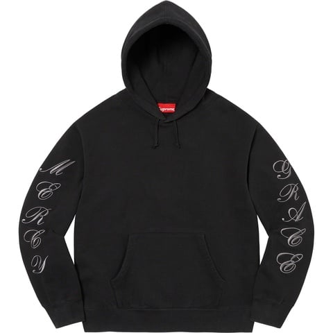 Supreme Patches Spiral Hooded Sweatshirt - Black