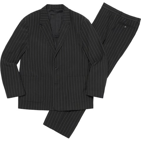 Supreme Lightweight Pinstripe Suit - Black