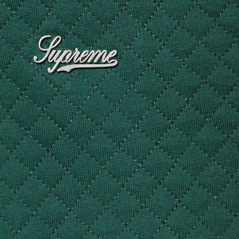 Supreme Micro Quilted Hooded Sweatshirt - Dark Pine