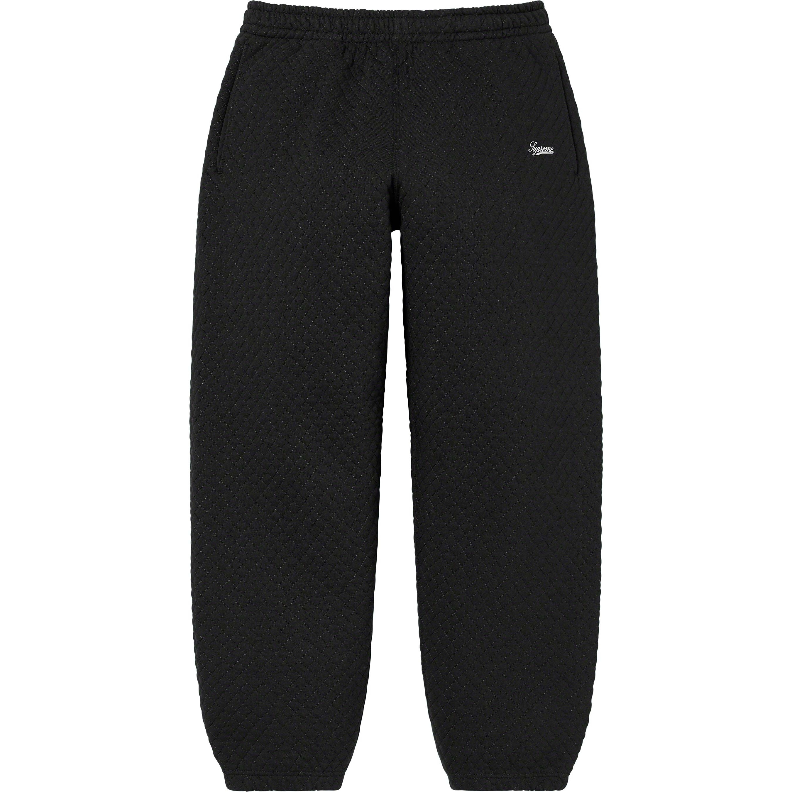 Supreme Micro Quilted Sweatpant (SS23) - Black - $168