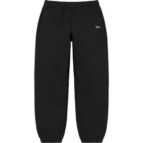 Supreme Micro Quilted Sweatpant - Black