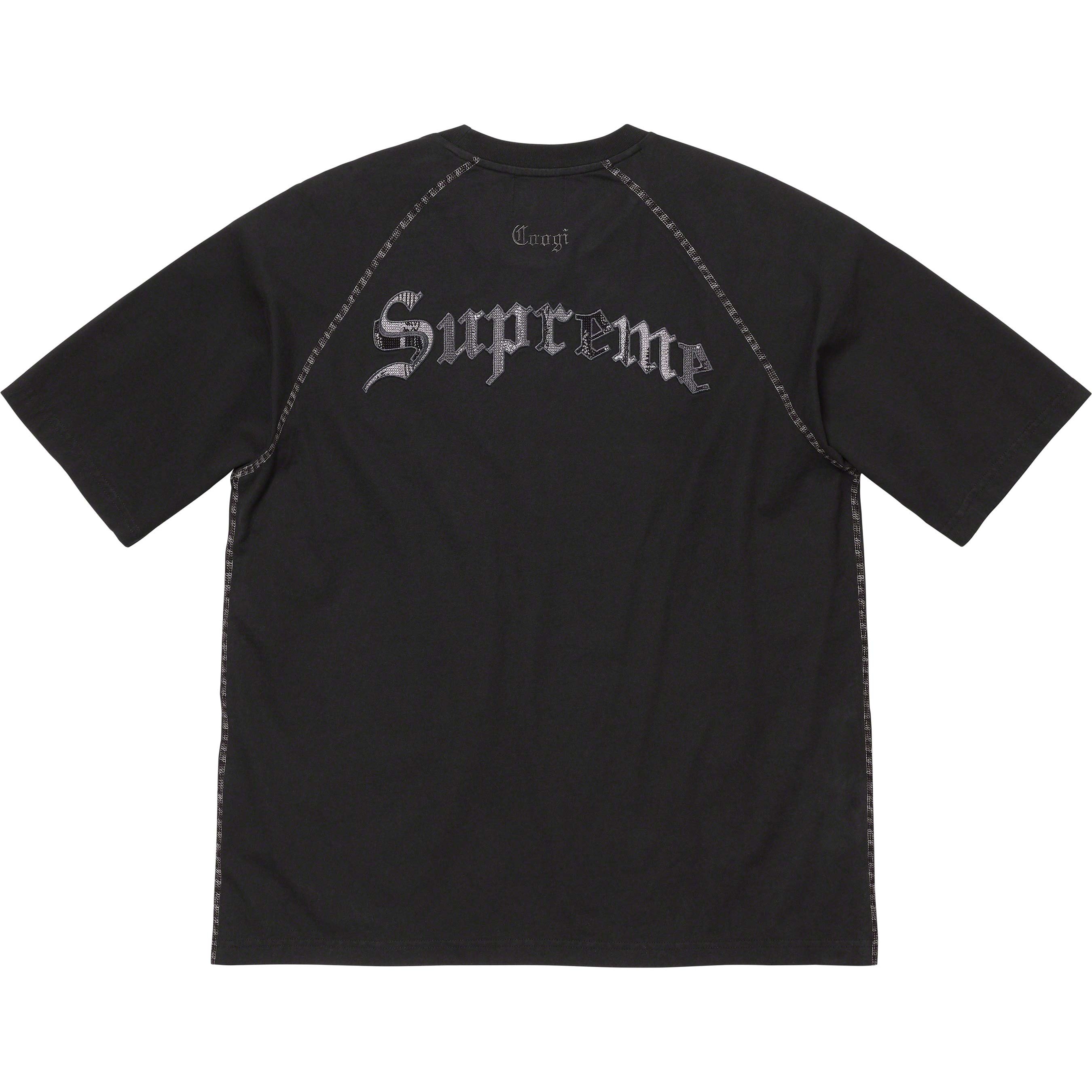 Supreme Supreme Coogi Raglan S S Top (SS23) - Black - $110