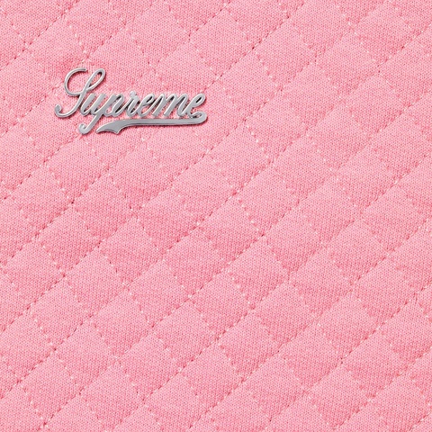 Supreme Micro Quilted Hooded Sweatshirt - Dusty Pink