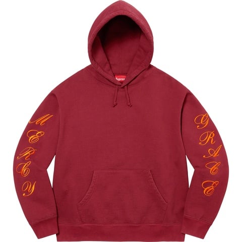 Supreme Patches Spiral Hooded Sweatshirt - Cardinal