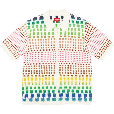 Gradient Grid Zip Up Polo - spring/summer 2023 - Supreme