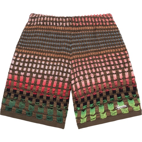 Supreme Gradient Grid Knit Short - Brown
