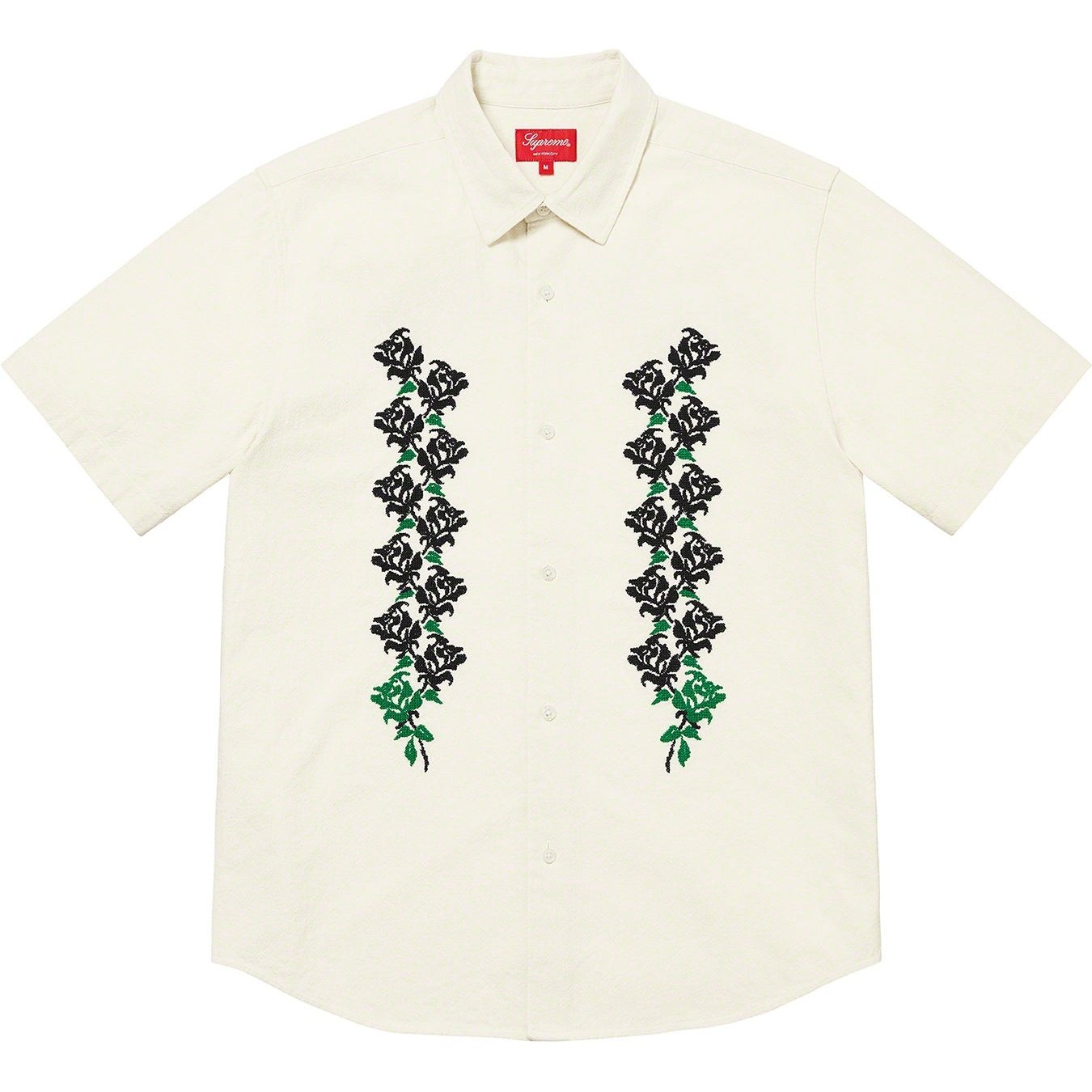 Supreme Needlepoint S S Shirt (SS23) - White - $158