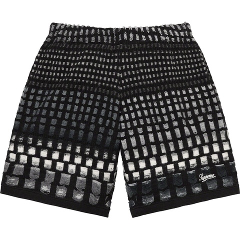 Supreme Gradient Grid Knit Short - Black
