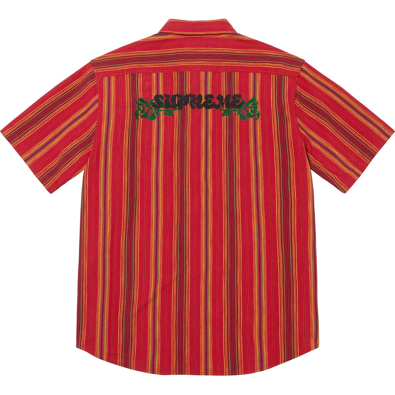 Supreme Needlepoint S S Shirt (SS23) - Gold Stripe - $158