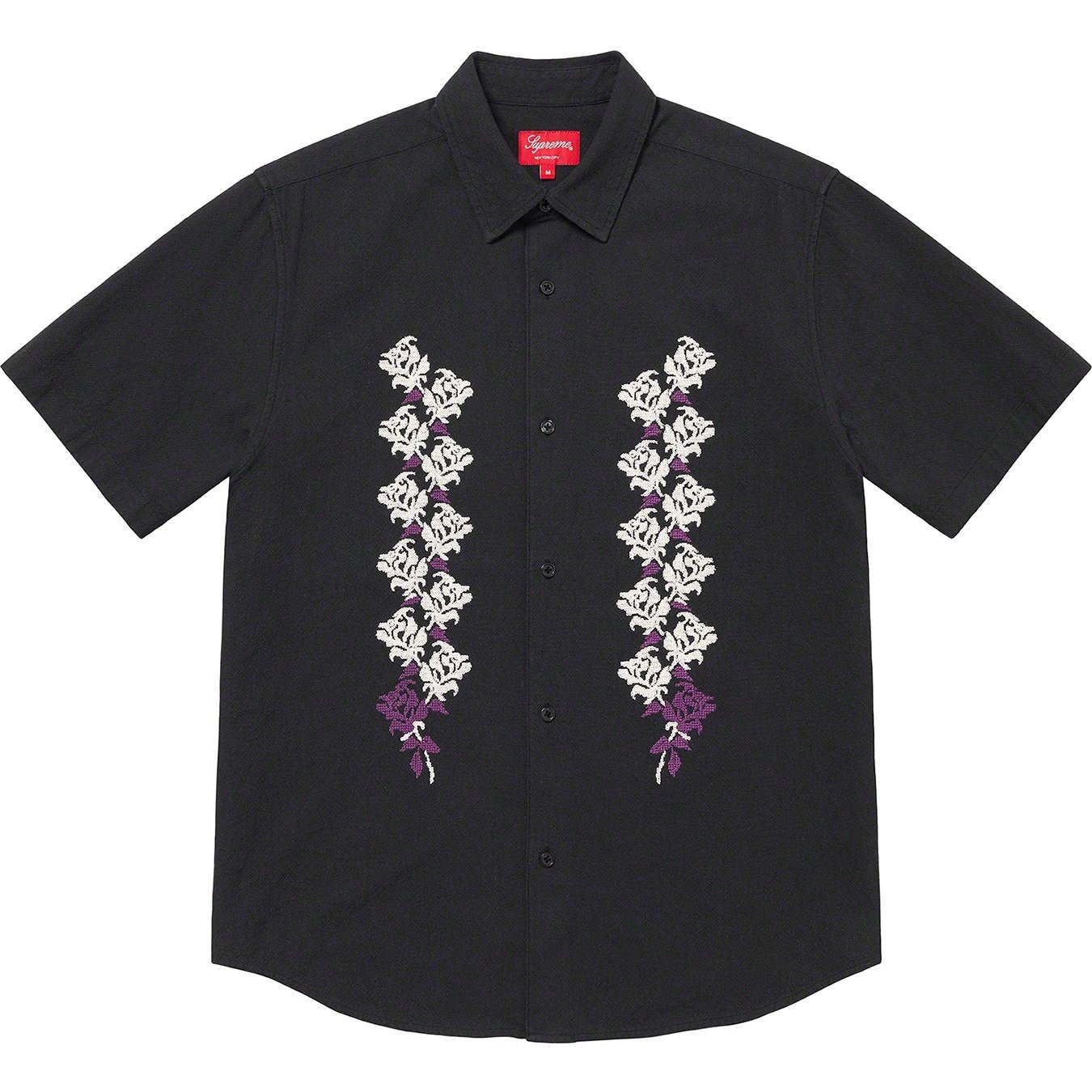 Supreme Needlepoint S S Shirt (SS23) - Black - $158
