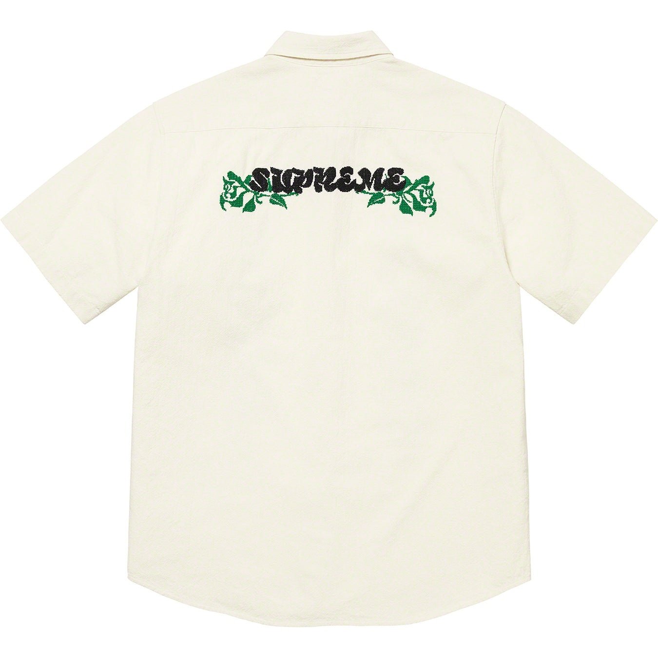 Supreme Needlepoint S S Shirt (SS23) - White - $158