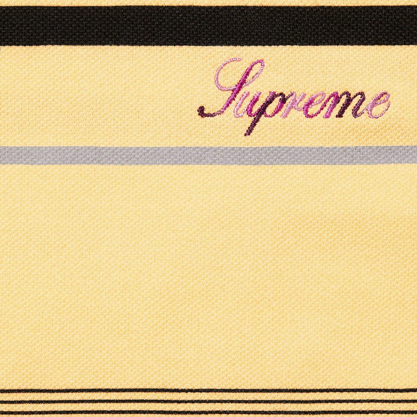 Supreme Supreme Bernadette Corporation Pique Soccer Top (SS23) - Pale Yellow - $118