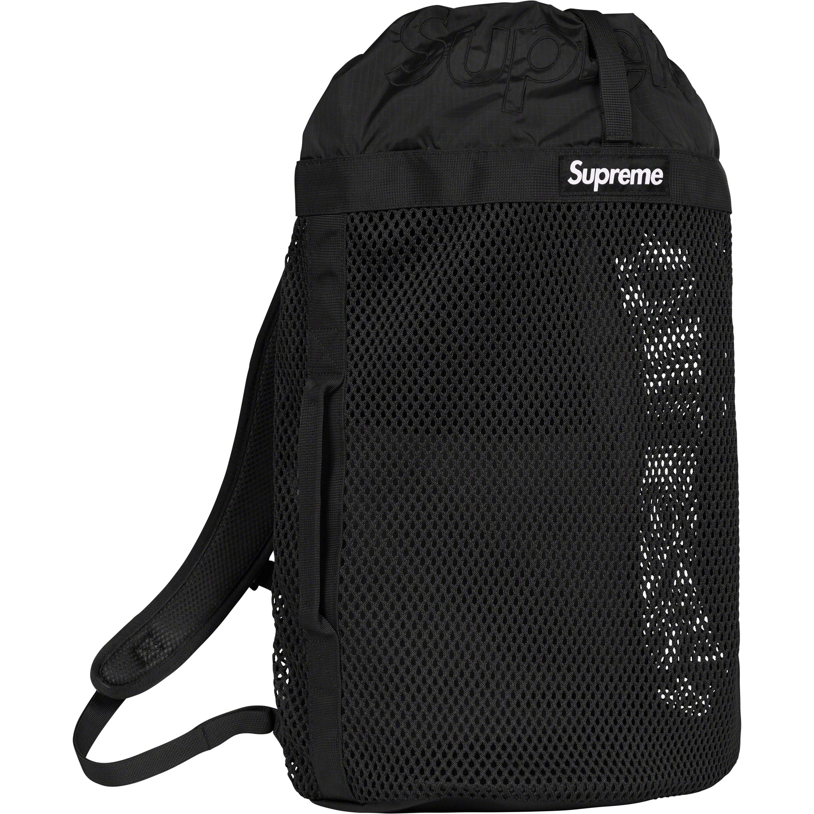 Supreme Mesh Backpack (SS23) - Black - $118