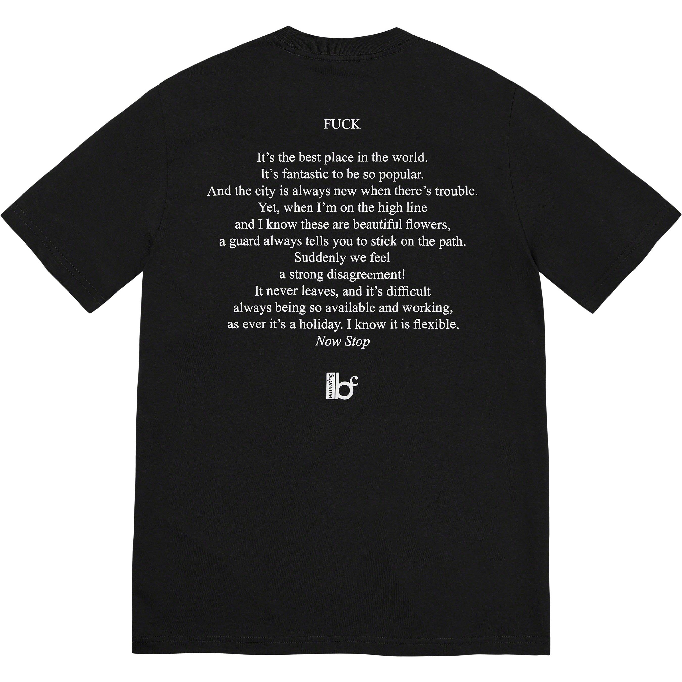 Supreme Supreme Bernadette Corporation Fuck Tee (SS23) - Black - $48