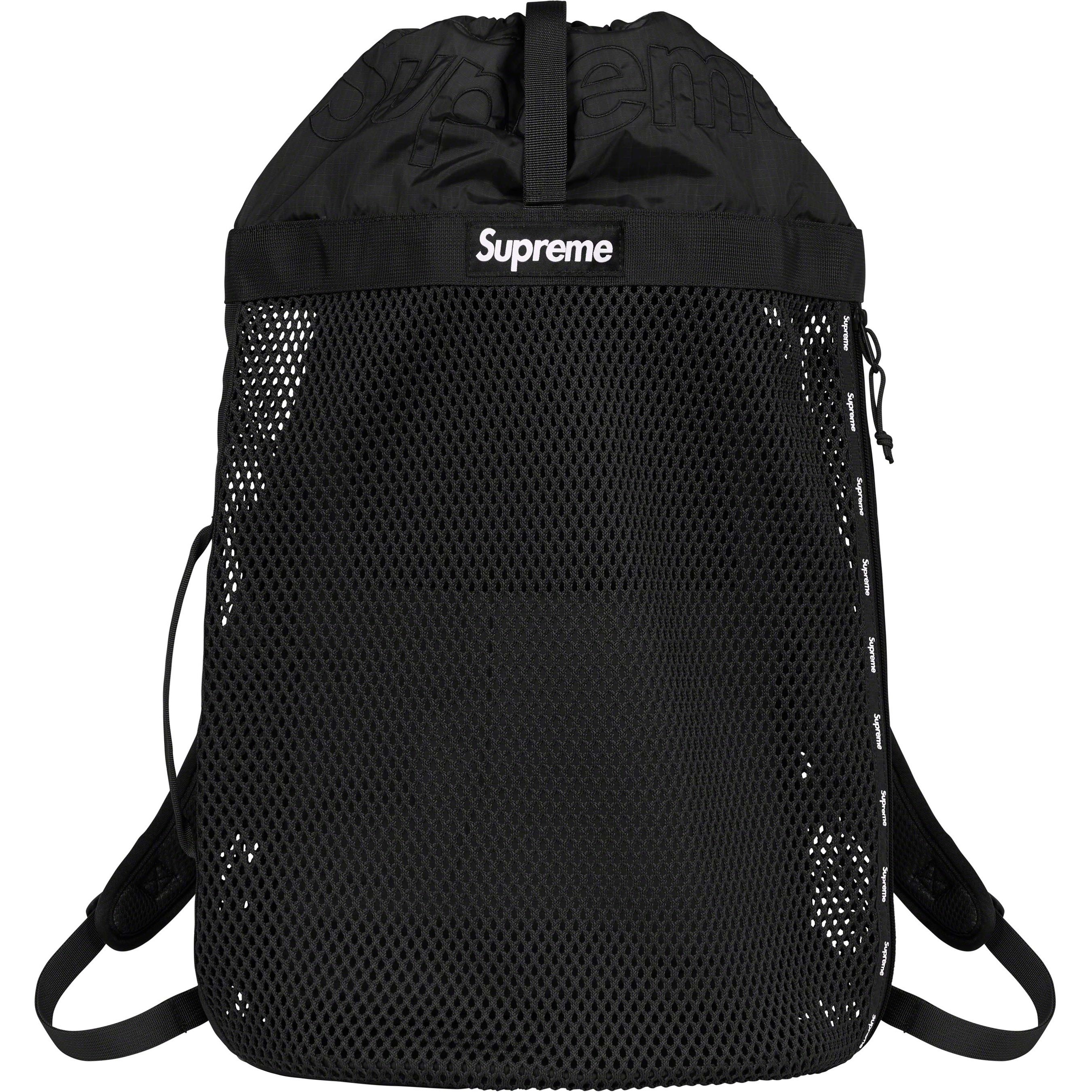 Supreme Mesh Backpack (SS23) - Black - $118