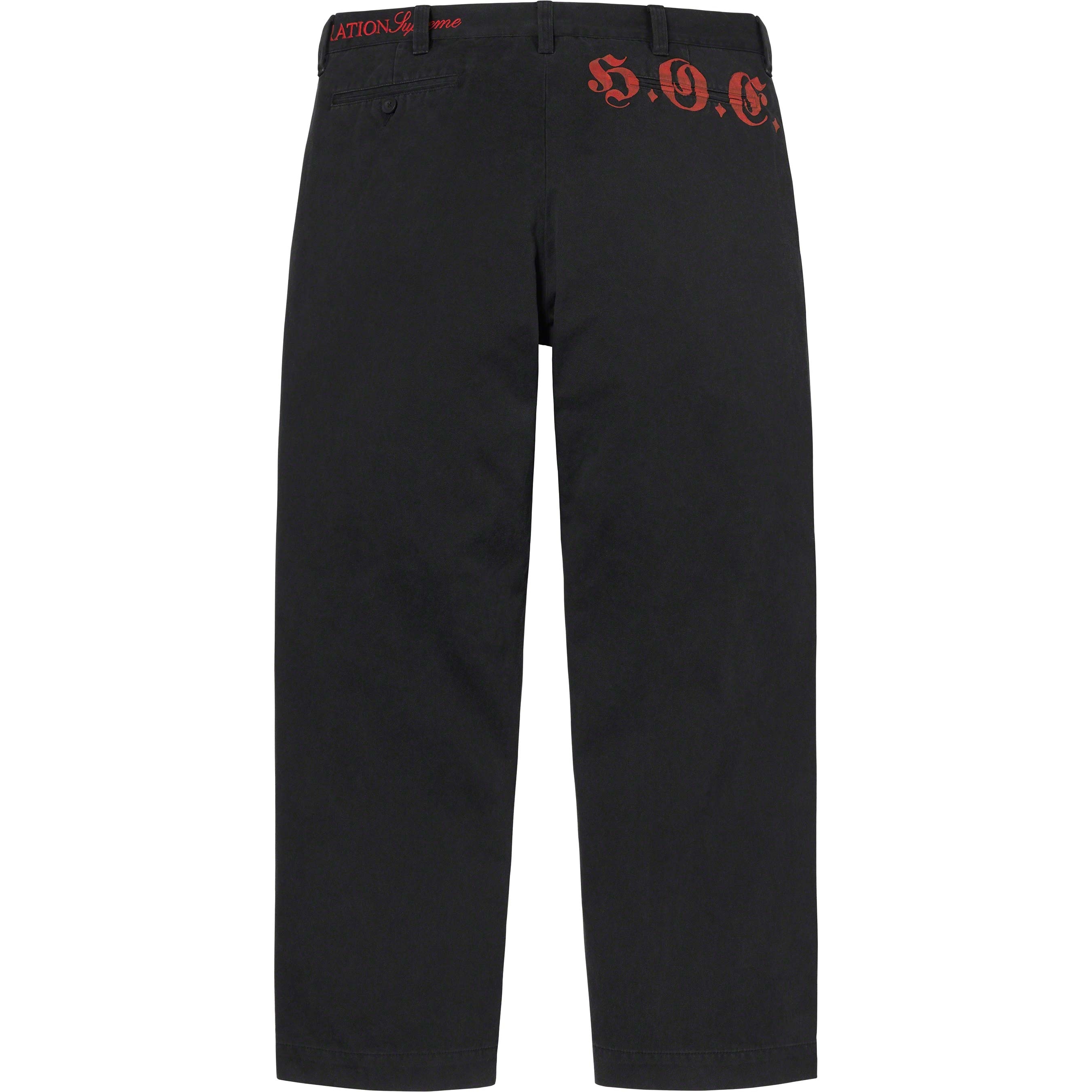 Supreme Supreme Bernadette Corporation Old English Chino Pant (SS23) - Black - $168