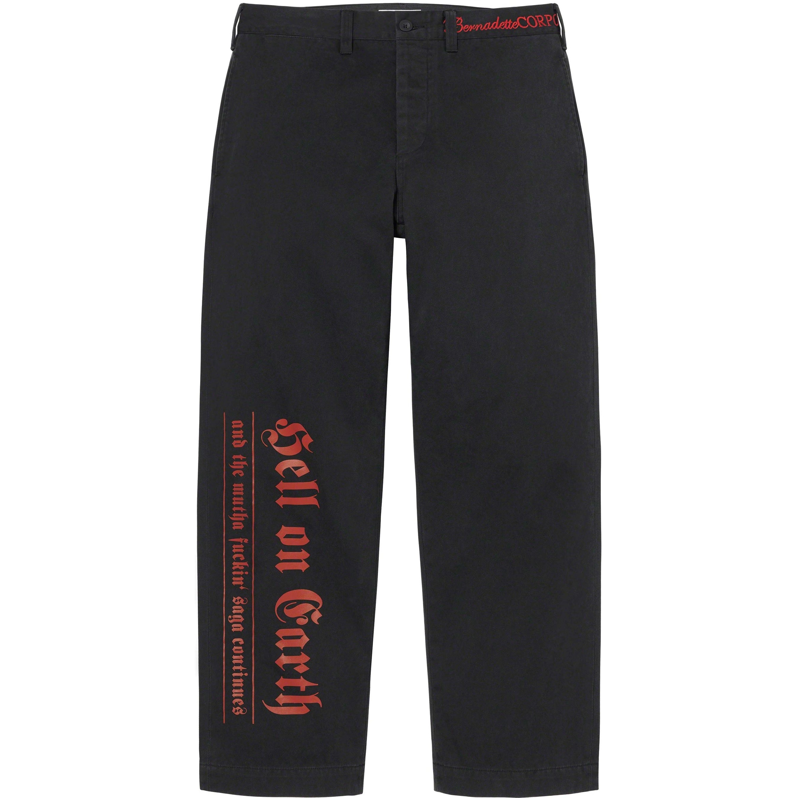 Supreme Supreme Bernadette Corporation Old English Chino Pant (SS23) - Black - $168
