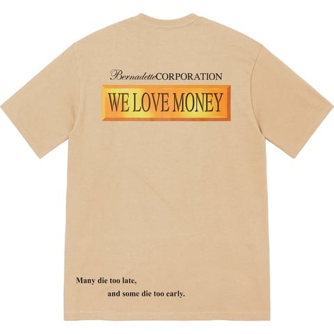 Supreme Supreme/Bernadette Corporation Money Tee - Khaki