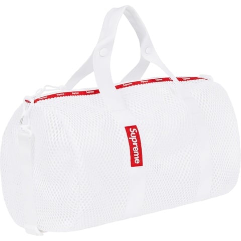Supreme Mesh Duffle Bag - White