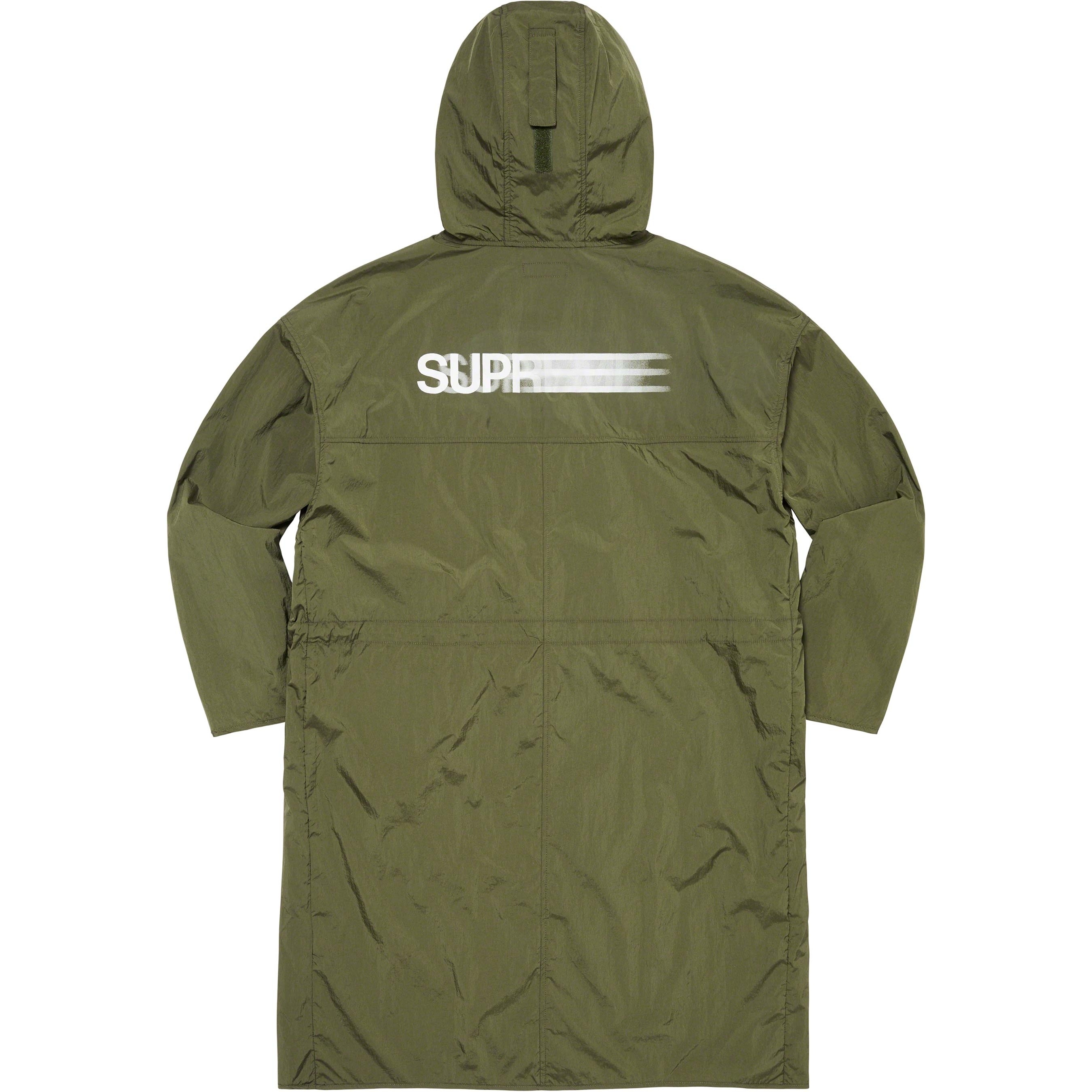 Supreme Motion Logo Lightweight Parka (SS23) - Olive - $198
