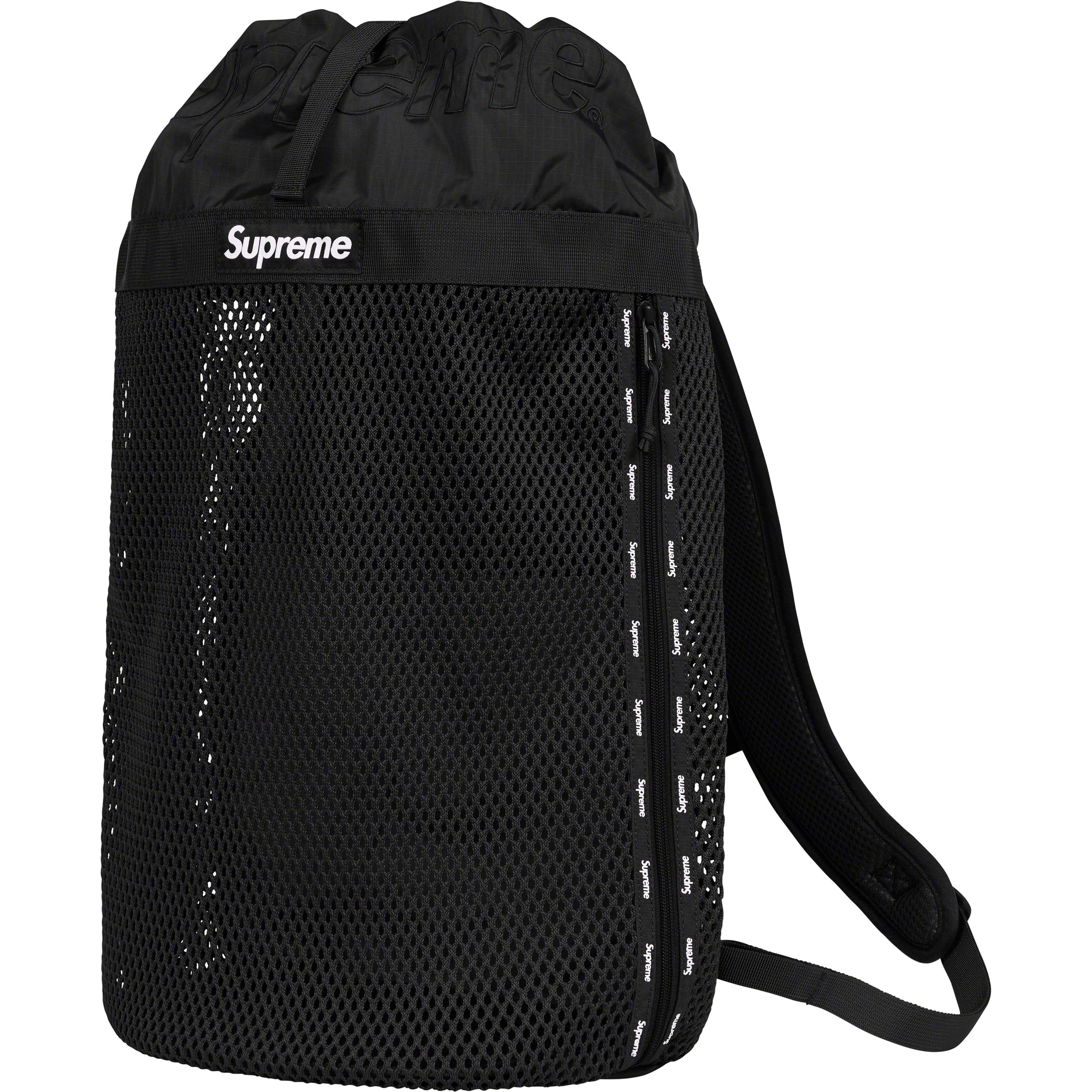 Supreme Mesh Backpack (SS23) - Black - $118