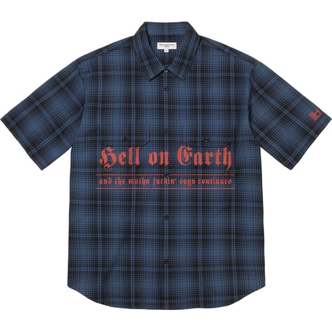 Supreme Supreme/Bernadette Corporation S/S Work Shirt - Navy Plaid