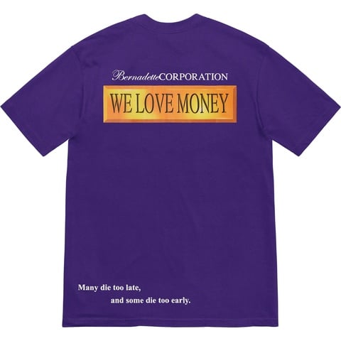 Supreme Supreme/Bernadette Corporation Money Tee - Purple