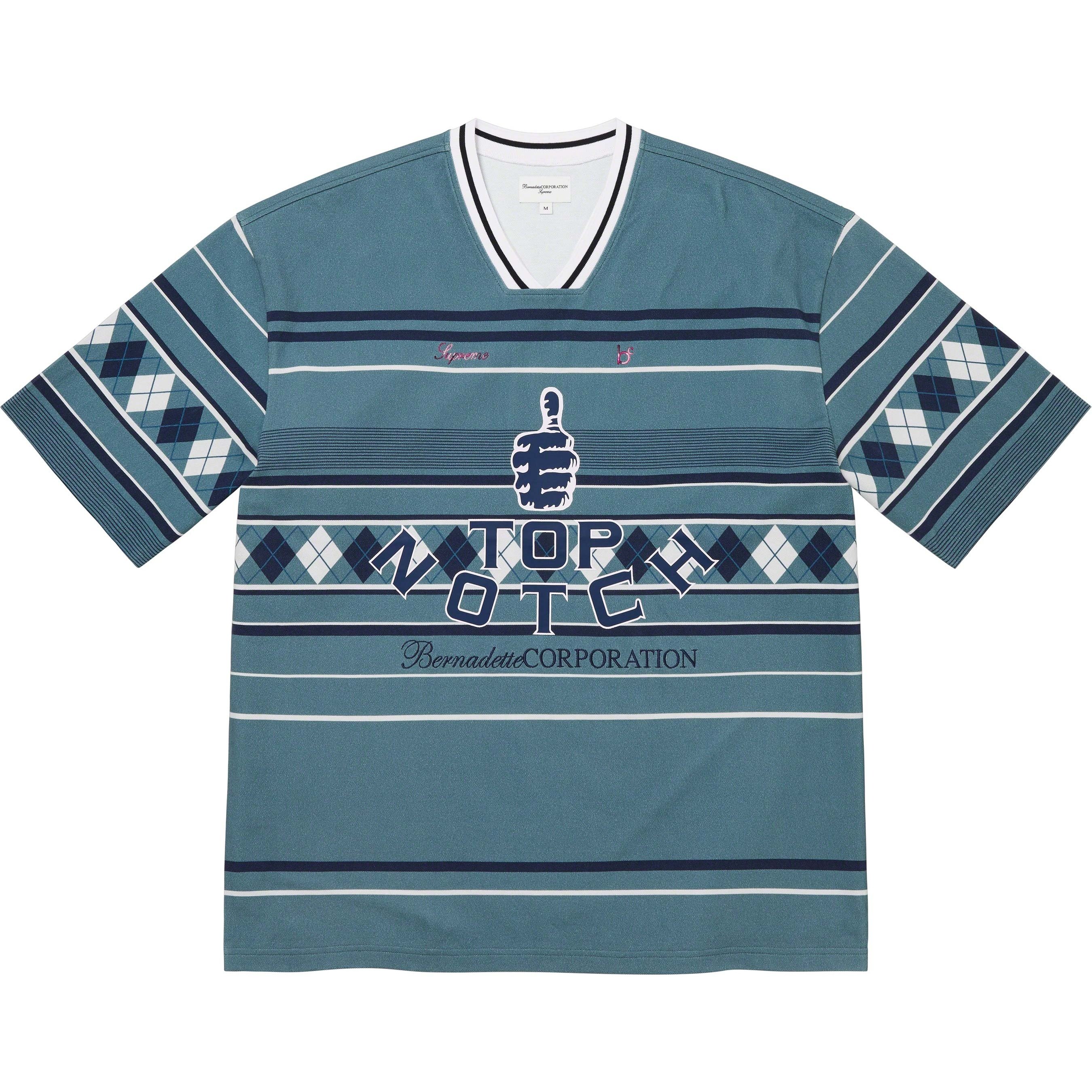 Supreme Supreme Bernadette Corporation Pique Soccer Top (SS23) - Blue - $118