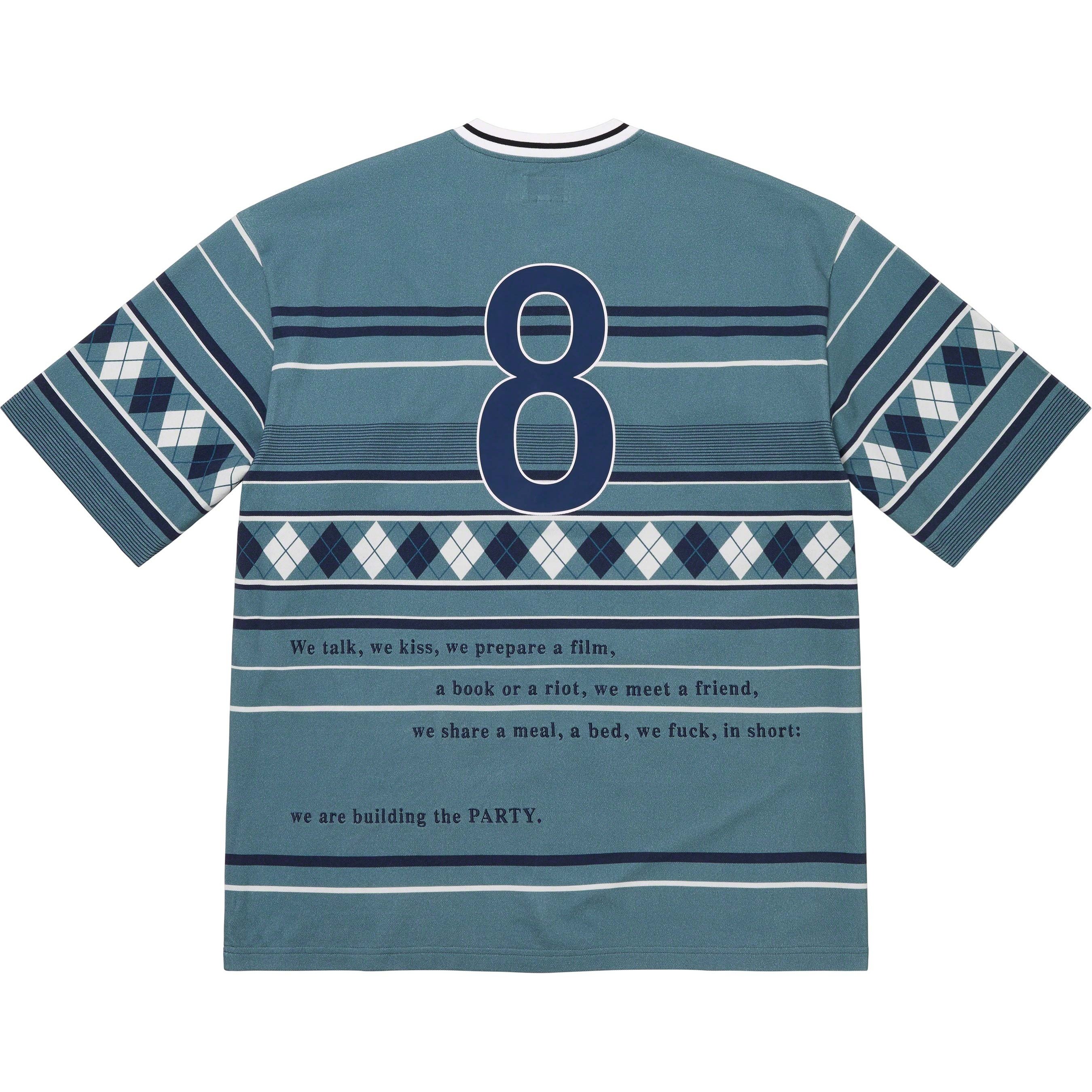 Supreme Supreme Bernadette Corporation Pique Soccer Top (SS23) - Blue - $118