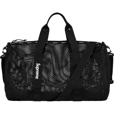 Supreme Mesh Duffle Bag - Black