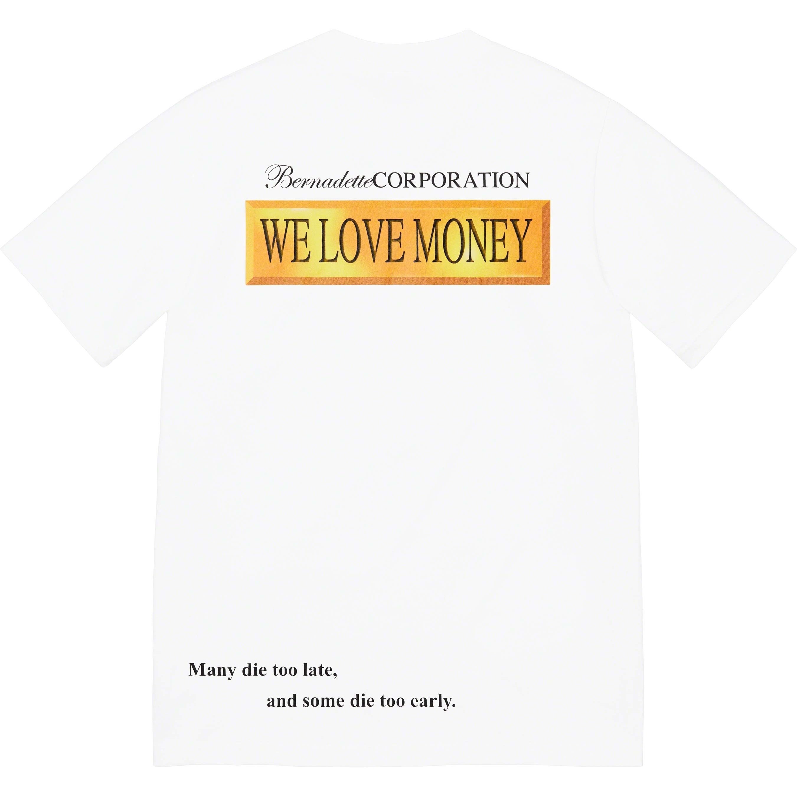 Supreme Supreme Bernadette Corporation Money Tee (SS23) - White - $48