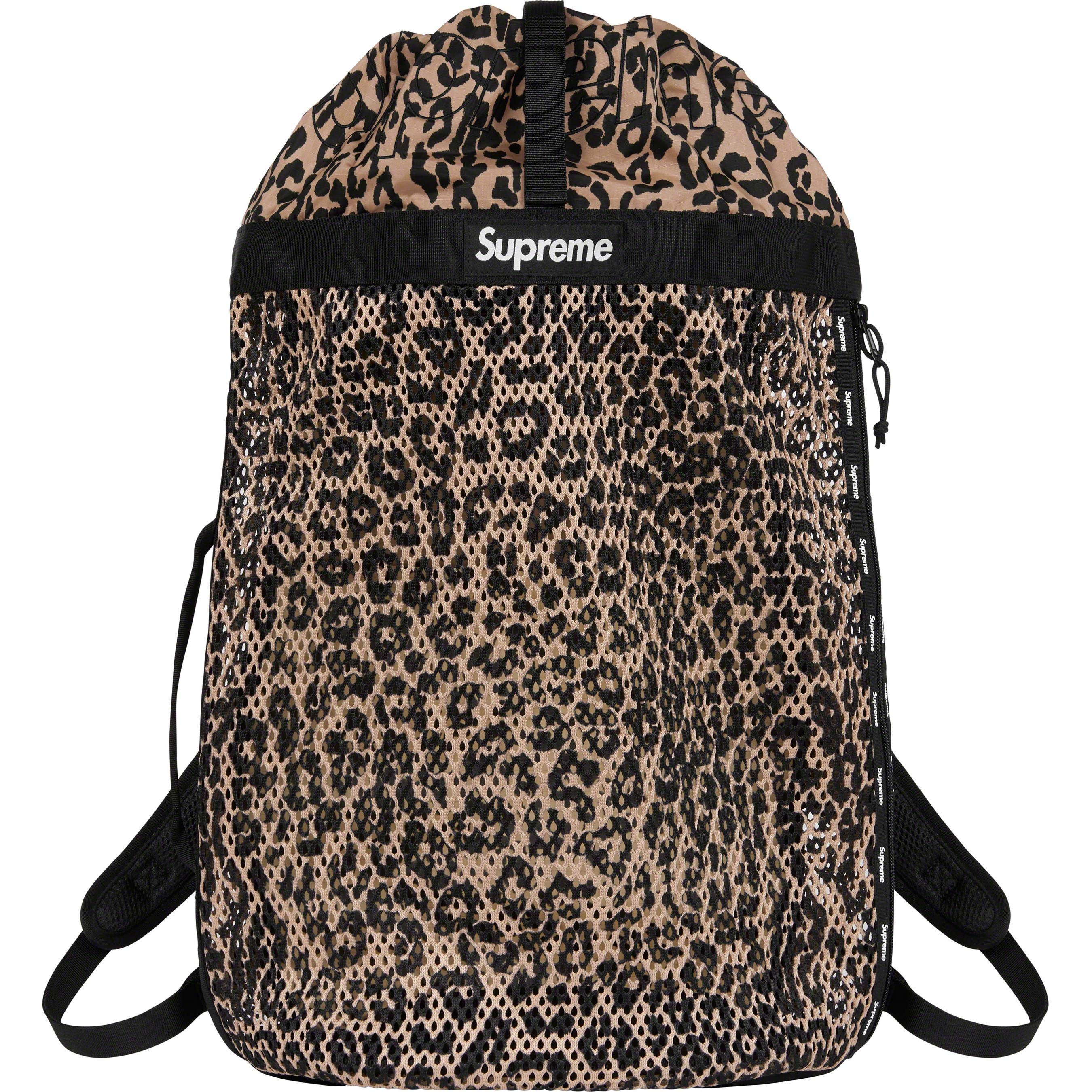 Supreme Mesh Backpack (SS23) - Leopard - $118