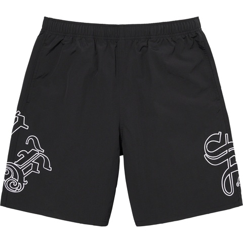 Supreme Old English Nylon Short - Black