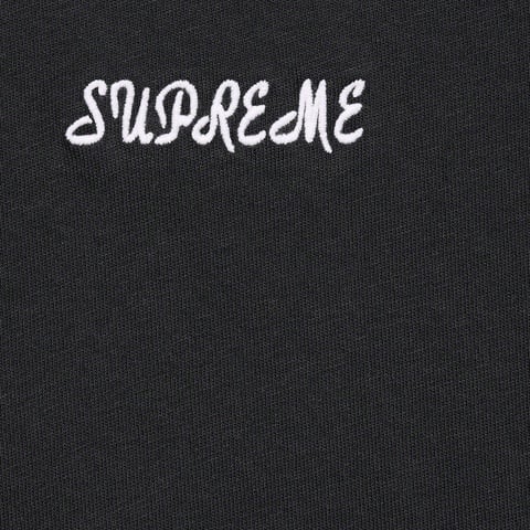 Supreme Washed Script S/S Top - Black