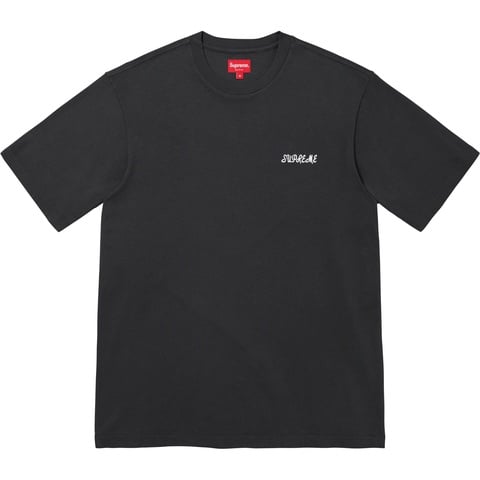 Supreme Washed Script S/S Top - Black