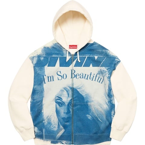 Supreme Divine Zip Up Hooded Sweatshirt - White