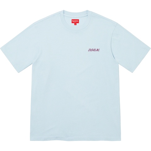 Supreme Washed Script S/S Top - Light Blue