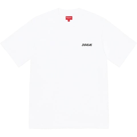 Supreme Washed Script S/S Top - White