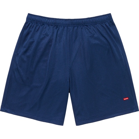 Supreme Small Box Baggy Mesh Short - Navy