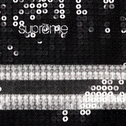 Sequin Stripe Zip Polo - SupremeCommunity